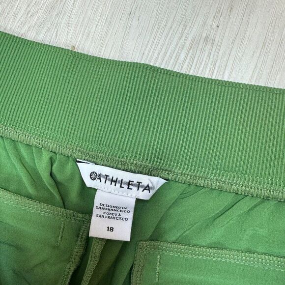 Athleta Brooklyn Ankle Pant Womens 18 Baja Green Pull On Lightweight - Picture 3 of 3